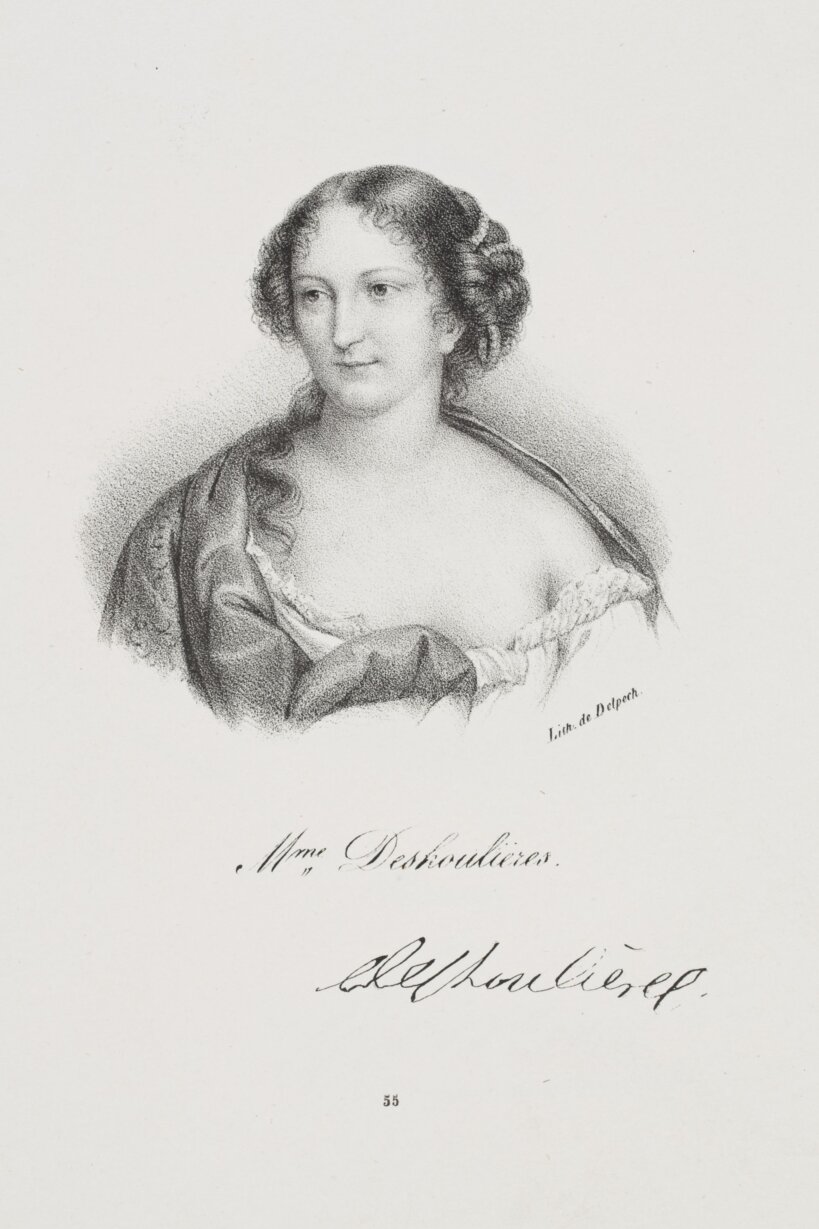 Portrait Of The Writer Antoinette Des Houlières 