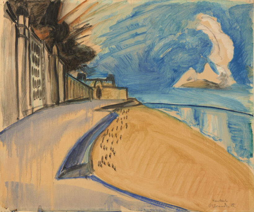 03 Erich Heckel Strand in Oostende 1915 Galerie Ronny Van de Velde