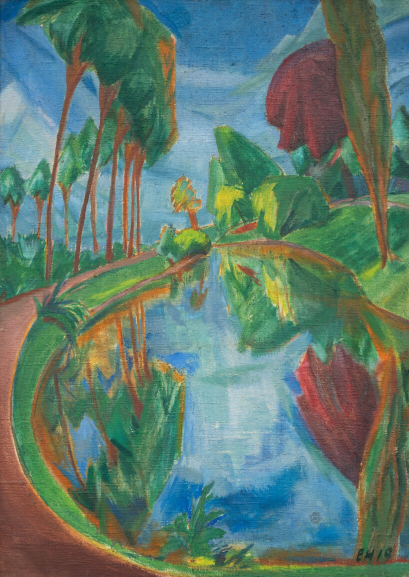 14 Erich Heckel Flusslandschaft An der Lys 1919 Kunstmuseen Krefeld Kunstmuseen Krefeld Volker Döhne ARTOTHEK